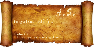 Angelus Sára névjegykártya